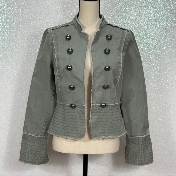 Old Navy women’s green military style button jacket size medium - Picture 9 of 11